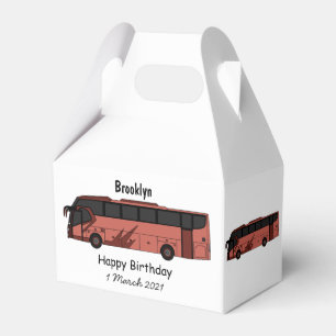 Bus cartoon illustratie bedankdoosjes
