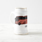 Bus cartoon illustratie bierpul (Voorkant links)