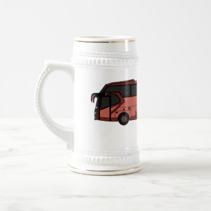 Bus cartoon illustratie bierpul