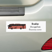 Bus cartoon illustratie bumpersticker (Op auto)