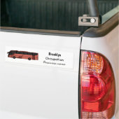 Bus cartoon illustratie bumpersticker (Op Truck)