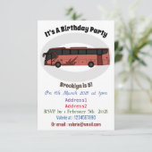 Bus cartoon illustratie kaart (Staand voorkant)