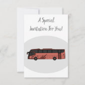 Bus cartoon illustratie kaart (Achterkant)