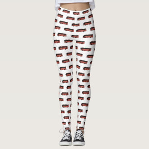 Bus cartoon illustratie leggings