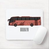 Bus cartoon illustratie muismat (Met muis)