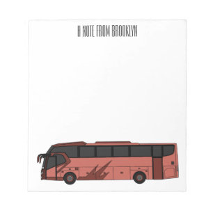 Bus cartoon illustratie notitieblok