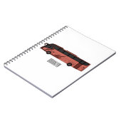 Bus cartoon illustratie notitieboek (Linkerzijde)
