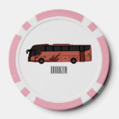 Bus cartoon illustratie poker chips (Achterkant)