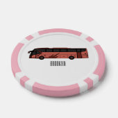 Bus cartoon illustratie poker chips (Enkel)