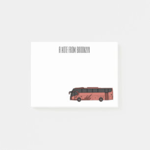 Bus cartoon illustratie post-it® notes