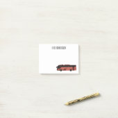 Bus cartoon illustratie post-it® notes (Op bureau)