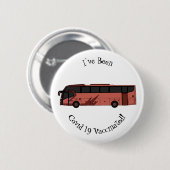Bus cartoon illustratie ronde button 5,7 cm (Voorkant /achterkant)