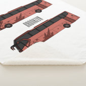 Bus cartoon illustratie sherpa deken (3/4)