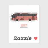 Bus cartoon illustratie sticker (Vel)