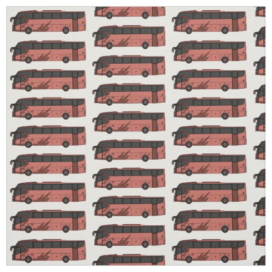 Bus cartoon illustratie stof (Swatch)