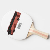 Bus cartoon illustratie tafeltennisbatje (Zijkant)