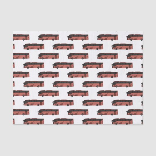 Bus cartoon illustratie tissuepapier (Voorkant)