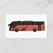 Bus cartoon illustratie visitekaartje (Achterkant)