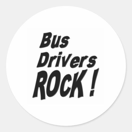 Bus chauffeurs Rock! Sticker (Voorkant)