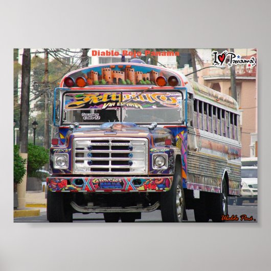 Bus, diablo rojo Panama Poster (Voorkant)