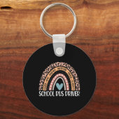 Bus Driver 100e dag van school Bus Driver Rainbow Sleutelhanger (Voorkant)