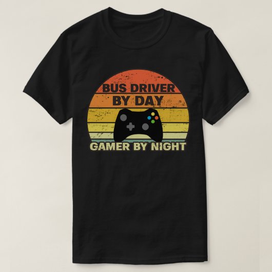 Bus Driver 60s 70s Gaming Gift T-shirt (Design voorkant)