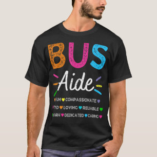 Bus Driver Aide Back to School Matching Group Squa T-shirt
