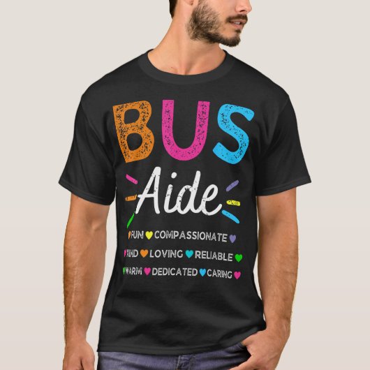Bus Driver Aide Back to School Matching Group Squa T-shirt (Voorkant)