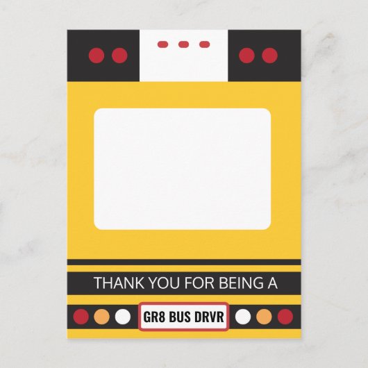 Bus Driver Appreciation Bedankt Gift Holder Briefkaart (Voorkant)