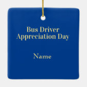 Bus Driver Appreciation Day Golden Ornament (Achterkant)