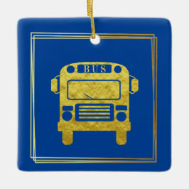 Bus Driver Appreciation Day Golden Ornament