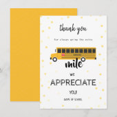 Bus Driver Appreciation grappige School Bedankkaart (Voorkant / Achterkant)