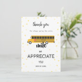 Bus Driver Appreciation grappige School Bedankkaart (Staand voorkant)