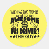 Bus Driver Appreciation Ronde Sticker (Voorkant)