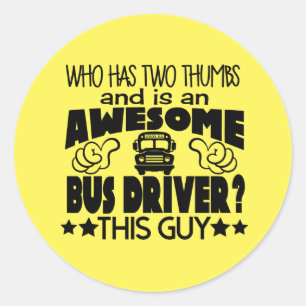 Bus Driver Appreciation Ronde Sticker