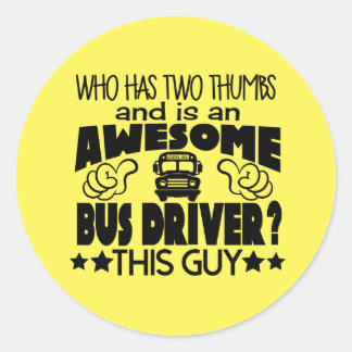 Bus Driver Appreciation Ronde Sticker