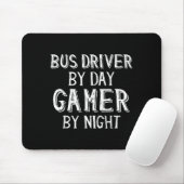 Bus Driver By Day Gamer By Night Funny Gift For Bu Muismat (Met muis)