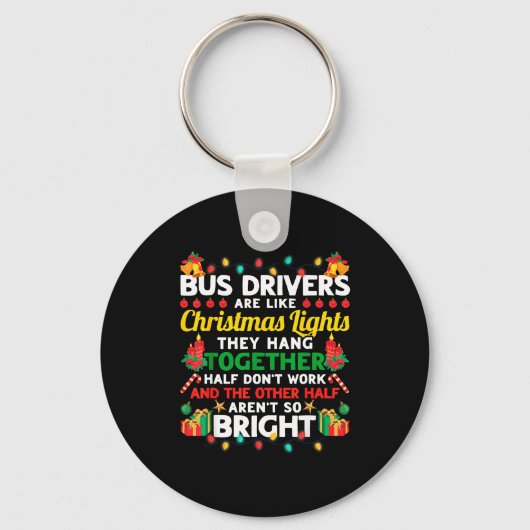 Bus Driver Co-worker Christmas Surprise Uni-adults Sleutelhanger (Voorkant)