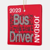 bus driver extraordinaire CUSTOM Keramisch Ornament (Links)
