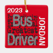 bus driver extraordinaire CUSTOM Keramisch Ornament (Voorkant)