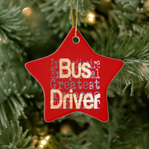 bus driver extraordinaire keramisch ornament