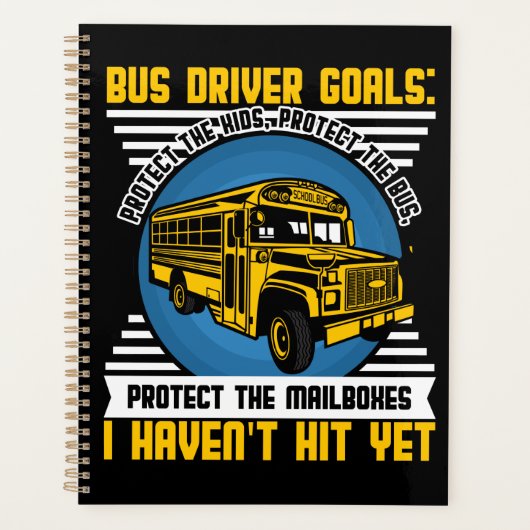 Bus Driver Funny Terug naar school Planner (Voorkant)