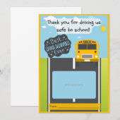 Bus driver gift card holder thank you card bedankkaart (Voorkant / Achterkant)