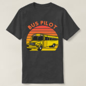 Bus Driver Gift School Bus Drift Pilot Retro Vin T-shirt (Design voorkant)