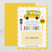 Bus Driver Gift Waardering Dank u Kaarthouder Kaart (Voorkant / Achterkant)