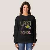 Bus Driver Happy Last Day School Summer Leopard Trui (Voorkant volledig)
