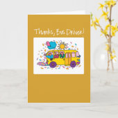 Bus Driver Hartelijk dank voor schoolballonnen Kaart (Gele Bloem)