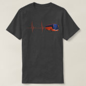 Bus Driver Heartbeat EKG Pulse Bus Driving Lover 2 T-shirt (Design voorkant)