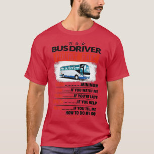 Bus Driver Hourly Rate Stickers T-shirt