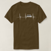 Bus Driver Lover Heartbeat EKG Pulse Cool Bus Driv T-shirt (Design voorkant)